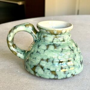 Vintage Westwood Pottery Ceramic Marble Green Teal Blue Coffee Cup Mug - 12 oz